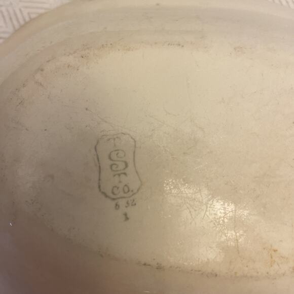 VTG 1940s TS&T Vegetable Bowl Modern Farmhouse Cottagecore Primitive Centerpiece - Picture 6 of 15